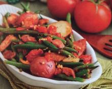 Creole String Beans with Potatoes and Ham