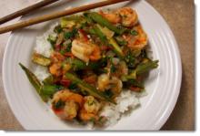 Shrimp And Okra In A Butter Sauce