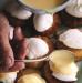 Poached Eggs & Satsuma Hollandaise over Crab Cakes