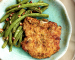 Pan-Fried Pork Chops with Roasted Green Beans and Pecans 