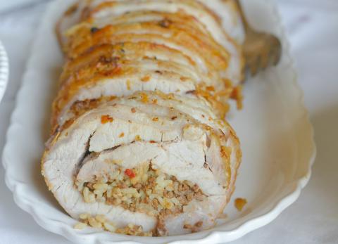 Jambalaya-Stuffed Pork Loin