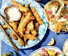 Beer-Battered Catfish Tacos