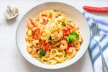 Linguini with Shrimp and Clams