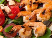 Grilled Shrimp and Watermelon Salad