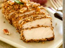 Pecan and Herb-Crusted Pork Chop
