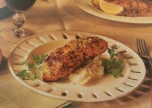 Pan Roasted Salmon over Horseradish Potatoes