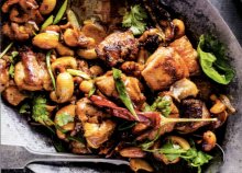 Sesame Chicken with Cashews and Dates