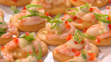 Emeril's Shrimp Salad on Ritz Crackers