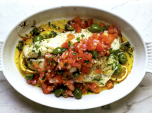 Slow-Roasted Snapper with Olives and Tomato Vierge