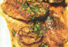 Snapper with Lemon-Butter Shrimp