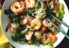 Tomato Lime Shrimp Noodle Salad