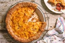 Tomato Pie with Pimiento Cheese Topping
