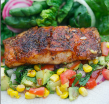 Blackened Snapper with Corn Relish