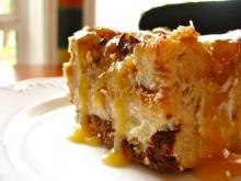 Bread Pudding with Praline Sauce