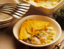 Chicken Pot Pie with Cheddar Crust