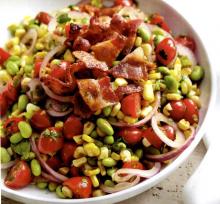 Skillet Corn Bacon and Lima Beans