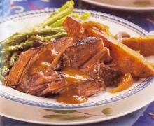 Slow Cooked Pot Roast And Sweet Potatoes