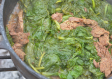 Smothered Steak and Greens